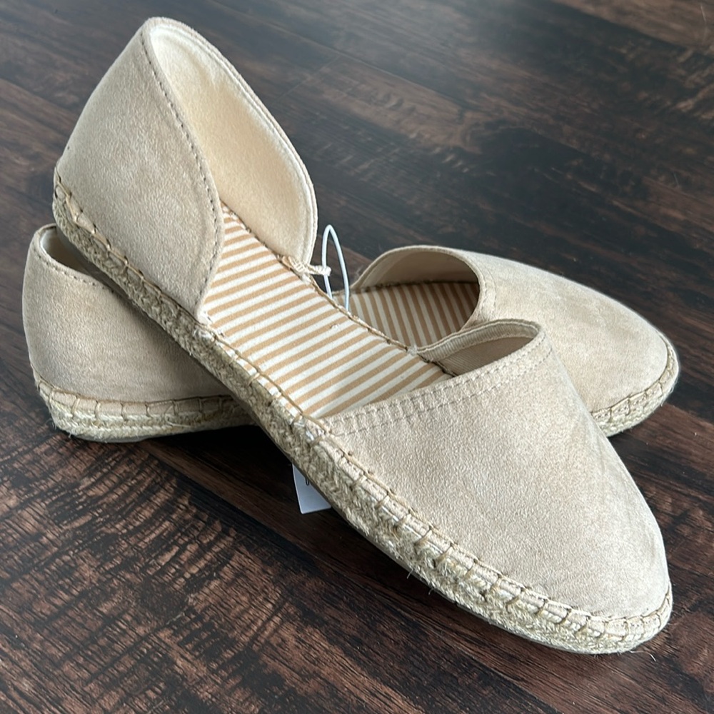 Gap d’Orsay neutral beige espadrilles summer beach resort comfort  slip on shoes